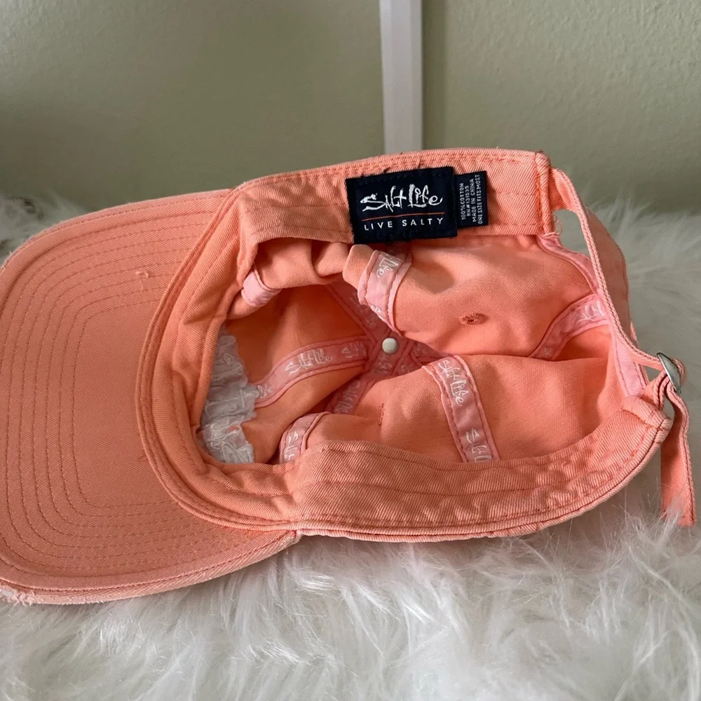 Salt Life Peach Embroidered Anchor Hat